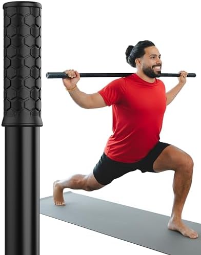 Yoga Stick - 5ft Bamboo Stretching Stick for Mobility, Flexibilit...