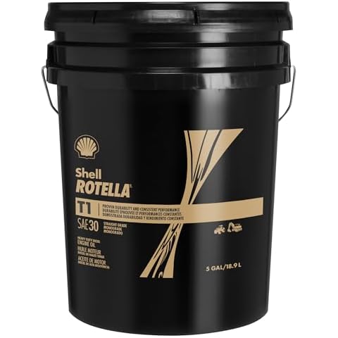 Shell Rotella T1 Conventional SAE 30 Diesel Engine Oil (CF-2/SL, 5-Gallon Pail) Cover