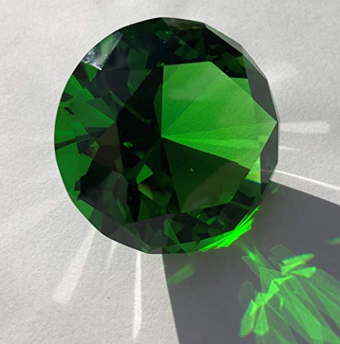 FAIRY TAIL & GLITZER FEE Diamant en cristal brillant, 5 cm, décoratif, vert émeraude, diamant