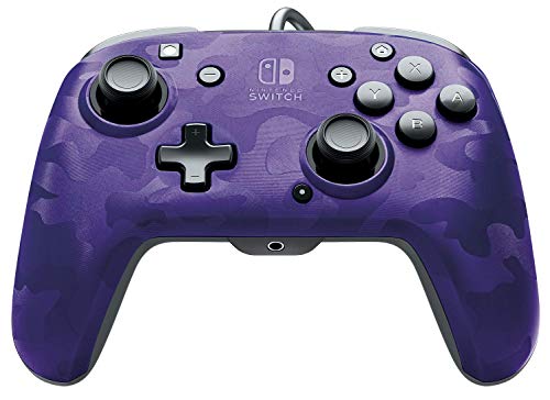 PDP - Mando Pro Faceoff Deluxe + Audio Chat Camo Purpura (Nintendo Switch)