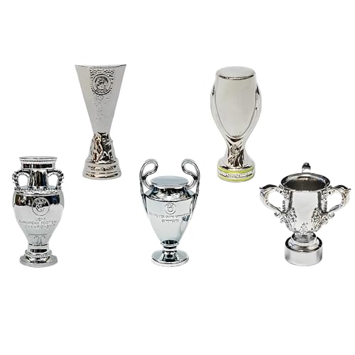 Mini Modelo De Trofeo De Fútbol, ​​Juego De 5 Uds., Material Sólido Totalmente Metálico, Recuerdos Coleccionables De Campeones, Regalos para Fanáticos,B