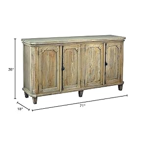 Sunset Trading Cottage 71" Panel Door Credenza | Driftwood Brown Solid Wood Fully Assembled Cabinet Sideboard Sunset Trading Cottage 71 Panel Door Credenza Driftwood Brown Solid Wood Fully Assembled Cabinet Sideboard