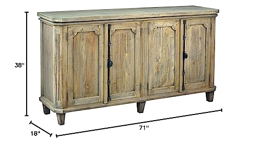 Sunset-Trading-Cottage-71-Panel-Door-Credenza-Driftwood-Brown-Solid-Wood-Fully-Assembled-Cabinet-Sideboard Sunset Trading Cottage 71 Panel Door Credenza Driftwood Brown Solid Wood Fully Assembled Cabinet Sideboard