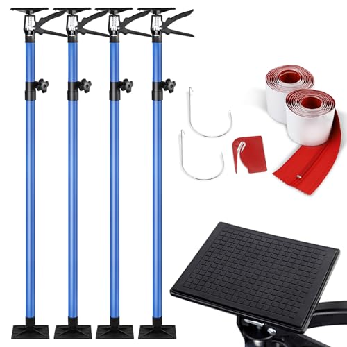 10 Foot Dust Barrier Poles (4 Pack)