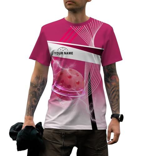 Custom Pickleball Shirts Personalized Pickleball Jersey with Name 3D Pickleball T-Shirts Short Sleeve Tee for Men Women4
