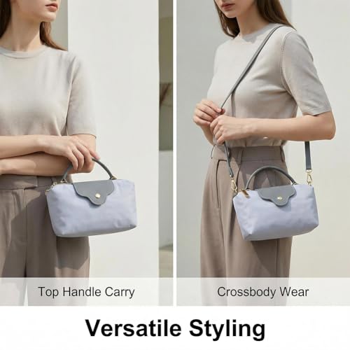 Bolso bandolera para mujer color azul claro miniatura 6