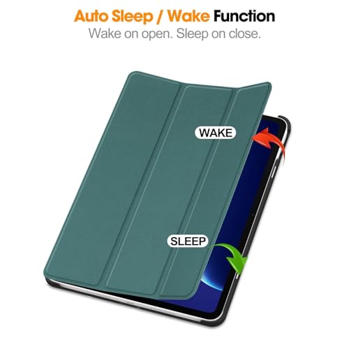 Image of ProElite Case Cover for Realme Pad 3 11.6 inch 2026 Case, Slim Trifold Flip case Cover for Realme Pad 3 11.6 inch 2026 Tablet [Auto Sleep Wake Feature], Dark Green
