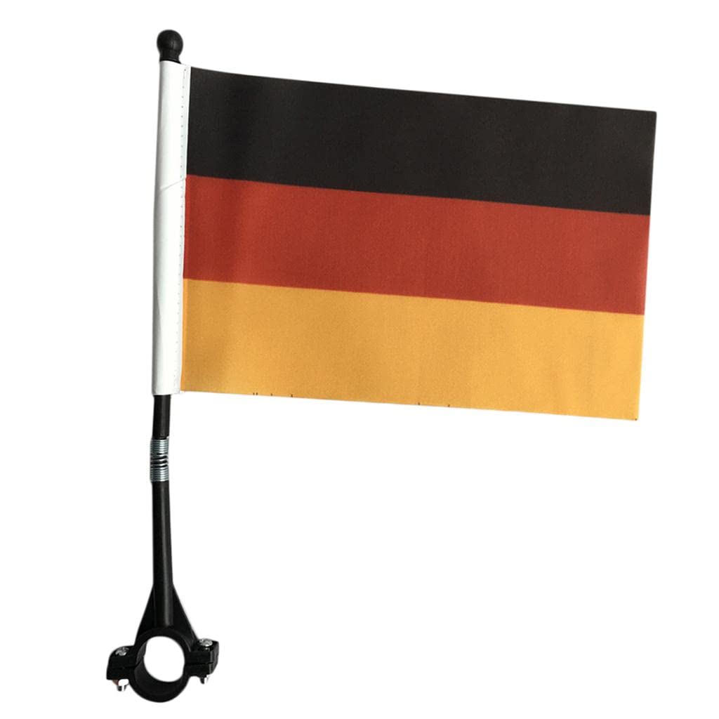 Bnf® 2xBicycle Flag Handlebar USA Flag Banner Safety Sign for Scooter German Flag-image-28