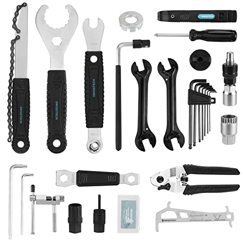 Swiss+Tech 30 Piece Bike Repair Tool Kit, Bicycle Maintenance Tool Set with Storage Case, Bike Accessories for Mountain/Road/Park Bike - Image 3