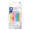 STAEDTLER kleurpotlood 146, klassiek zeskant-formaat, zachte stift, hoog gepigmenteerde kleuren, 12 pastelkleuren in…