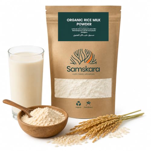 Leche de Arroz Ecologica en polvo BIO | Vegana hecho de plantas | alternativo a la leche en polvo | 500 gr x 1