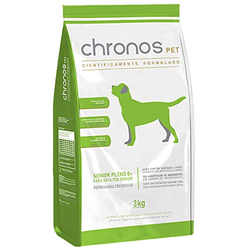 Chronos Ração Pet Cães Super Premium Senior Pleno 8+ 3Kg Raça Idosos Sabor Frango