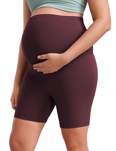 Image of CRZ YOGA Maternity Biker Shorts 6 inch | Butterluxe, Extremely Soft, Gentle Compression, Yoga, Super High Rise, U-shaped Belly, Pregnancy and Postpartum