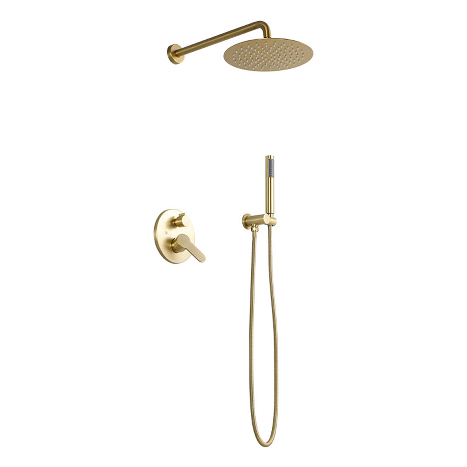Douche de pluie en or anti-calcaire système encastré durable LWX