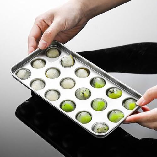 Molde para cubitos de hielo de acero inoxidable 18 cavidades miniatura 1