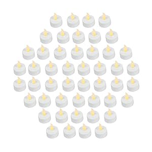 Bargain Outlet Realistic and Bright Battery Operated Flickering Flameless Tea Light Led Candles, Batteries Included…