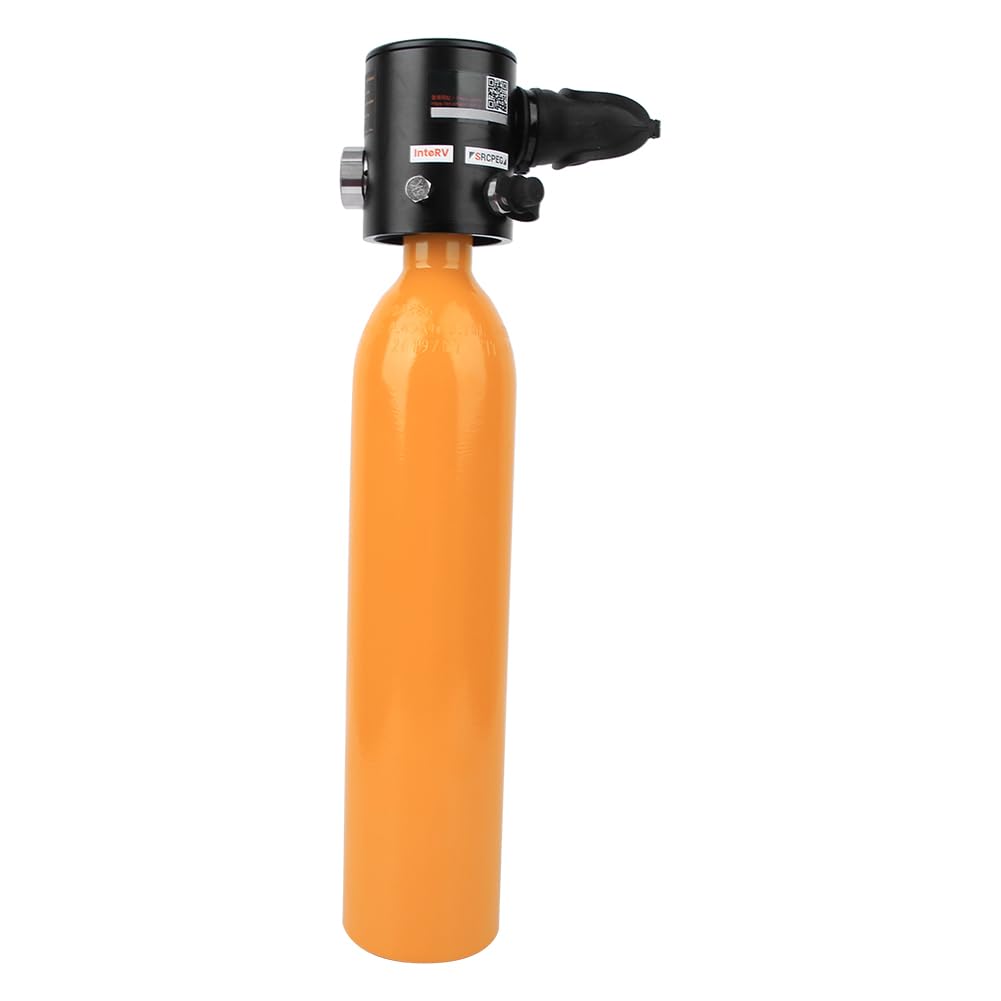 RESPIRATORE DA IMMERSIONE CON BOMBOLETTA DI OSSIGENO PER SUBACQUEI PROFESSIONISTI, CAPACITÀ 0,7 L, COLORE VERDE