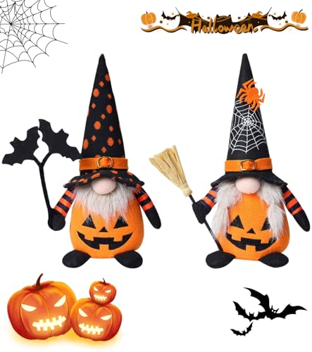 2 Stück Halloween Deko Wichtel,Plüschtier Halloween Zwerg Plüsch...
