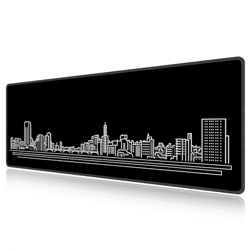 Gamer tapis de bureau large XXL LL-COEUR noir 130x50 cm étendu pour clavier
