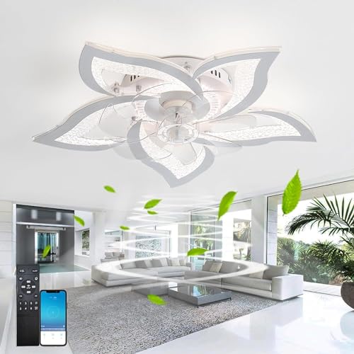Ventilateur de plafond avec éclairage LED réversible et télécommande 6 vitesses - 2