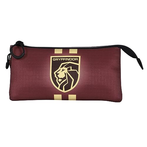 Harry Potter Gryffindor22-ECO Triple Pencil Case, Burgundy, 23 x 11 cm - Image 2