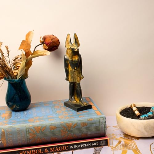 Estatua de Anubis con acabado marrón 7 pulg miniatura 4