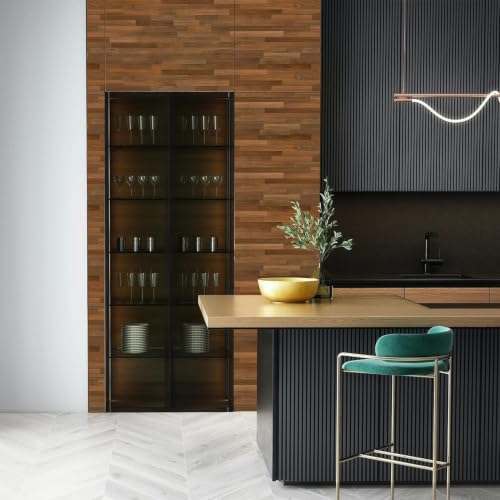 Image of HOME13 Wood Contact Paper Peel and Stick Wood Grain Wallpaper for Countertops Self-Adhesive Removable Waterproof Brown Vinyl Wall Paper for Furniture Kitchen(24x360 Inch)