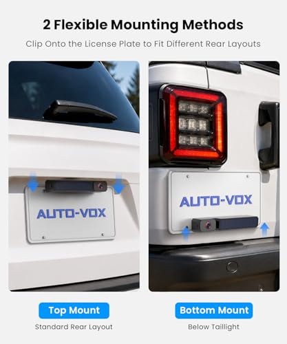 Image of AUTO-VOX 6 inch Solar Wireless Backup Camera: No Drilling 1-Min Quick Install