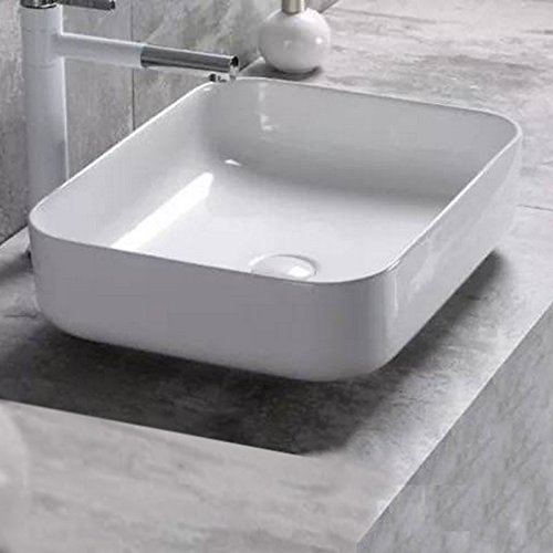 Rue Du Bain - Lavabo quadrato - Ceramica - 40 x 40 cm - Nordik