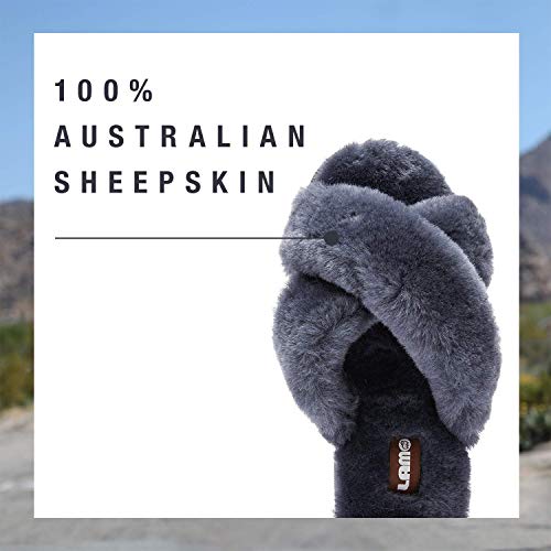 Lamo Serenity Women's Slipper - Charcoal, M2