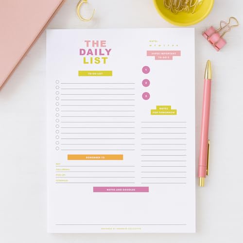 Planificador de listas de tareas diario para mejorar la productividad en el hogar y estudios