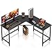Mr IRONSTONE L-Shaped Desk Corner Table Computer Desk 59" PC Laptop Study Writing Table Workstation for Home Office (Black)
