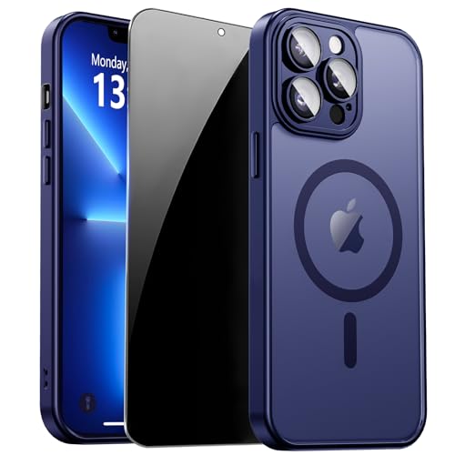 Image of for iPhone 13 Pro Max Case with Privacy Screen Protector, Blue