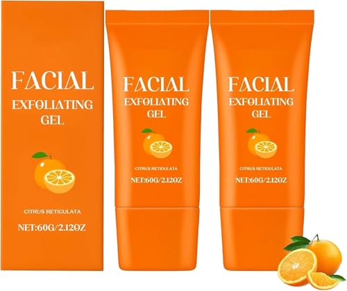 Gel Exfoliante de Naranja, Exfoliante Corporal Natural con Vitamina C, Geles Peeling Iluminadores, Exfoliante Hidratante y de Limpieza Profunda