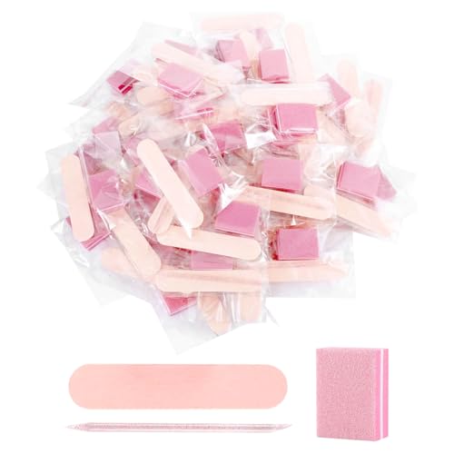 VelvetGlow Juego de manicuría desechable de 20 piezas, kit de uñas empaquetado individualmente, set de manicura con mini lima de uñas, mini pulidor para uñas, palito para uñas para salón y hogar