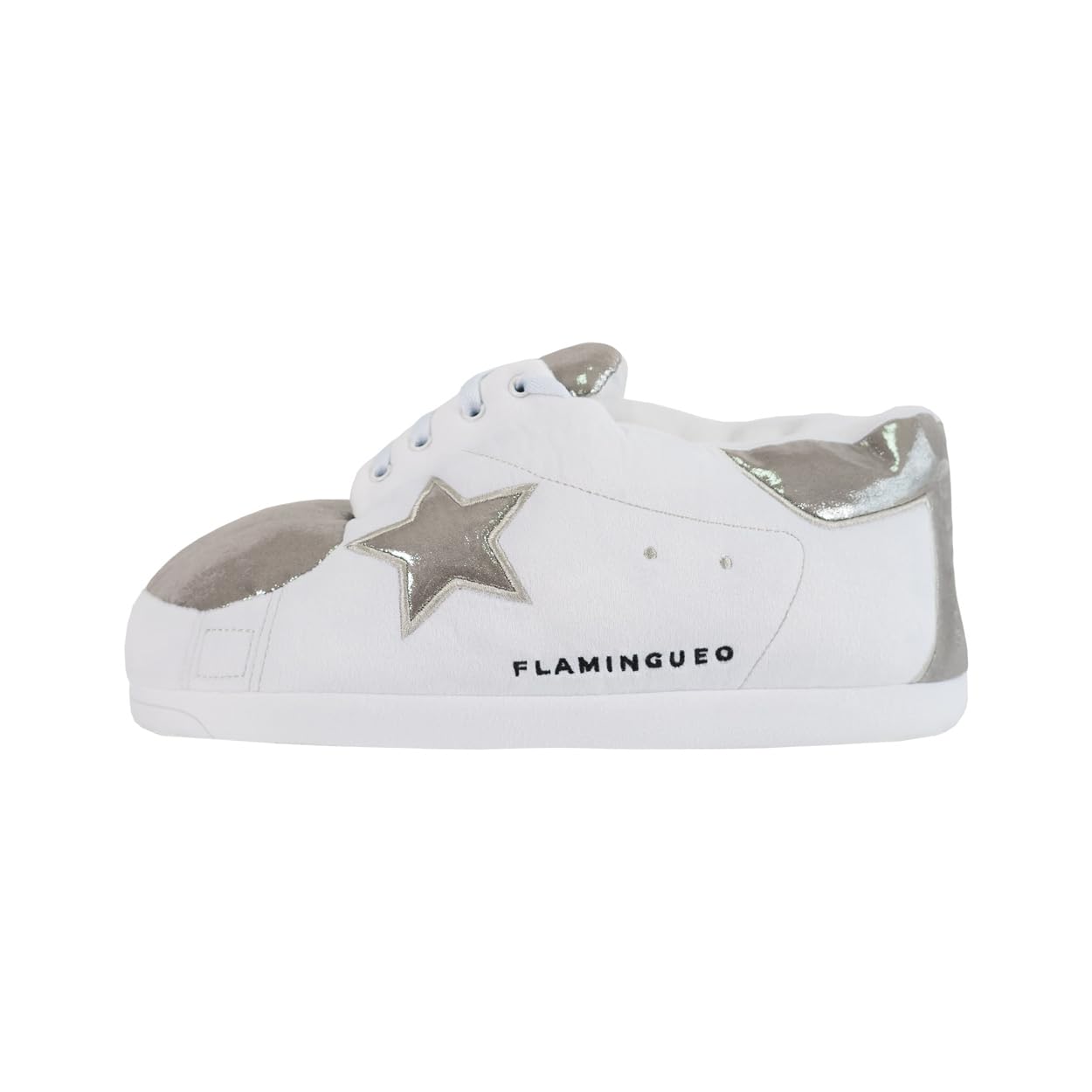 Flamingueo Chausson Sneakers - Chausson Homme, Pantoufle Femme Hiver, Chausson Drole, Unisex, Pantoufle Homme, Cadeau Original, Taille Unique