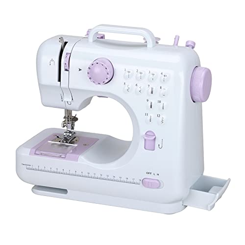 Machine à coudre ZPSHYD 505A résoudre couture bloquée mini machine 12 points double fil