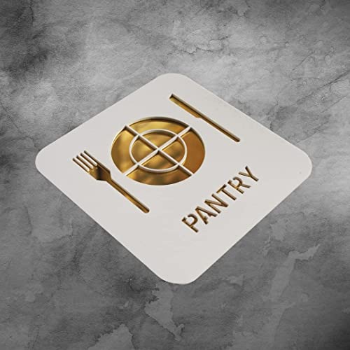 Image of CVANU 1pc Pantry Acrylic Sign Board for Office /Business /Hospital Sign SelfAdhesive Board c33