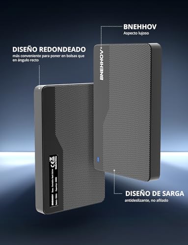 Disco Duro Externo Portátil Ultra Delgado 500GB HDD Disco Duro USB 3.0 SATA - Imagen 4