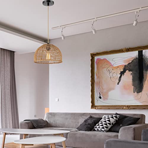 Luminária de vime - Rattan Pendant Lights Rattan Lamp,Luminária Pendente Lâmpada Retrô Vime Candelab