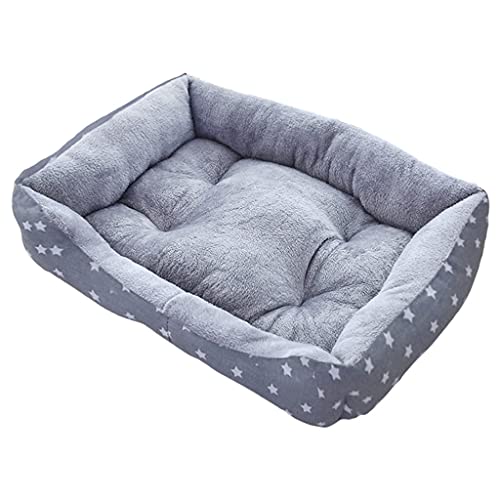 Baoblaze -Hundebetten Weiche Haustierbettwäsche Winter Warmes Schlafbett Hausnest für kleine mittelgroße Hunde Katze, Grauer Stern L