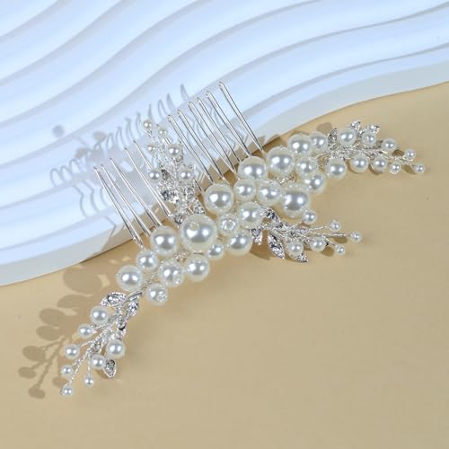Peine de cabello para boda artesanal SOLENY miniatura 3