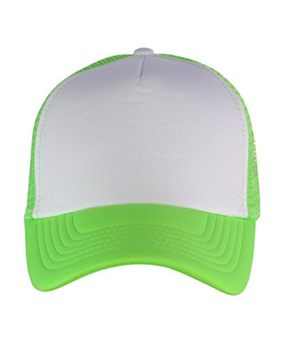 Image of NYFASHION101 Plain Mesh Trucker Hat - Breathable 6-Panel Daily Snapback Cap, Customizable Ideal for DIY Embroidery & Patches