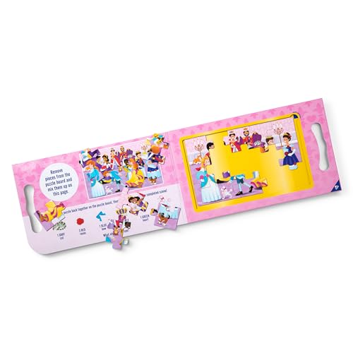 Image of Melissa & Doug Take-Along Magnetic Jigsaw Puzzle Set - Princesses (2 x 15 Piece) Travel Activity Toy for Preschoolers and Kids Ages 3+