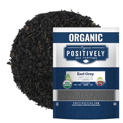 Image of Organic Positively Tea Company, Earl Grey Black Tea, Loose Leaf, 16 Ounce