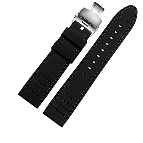 Correa de silicona de 22mm y 20mm impermeable para buceo profundo y surf extremo