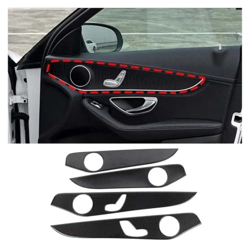 Accesorios de fibra de carbono para Mercedes Benz Clase C GLC W205 2014-20 de puertas 2