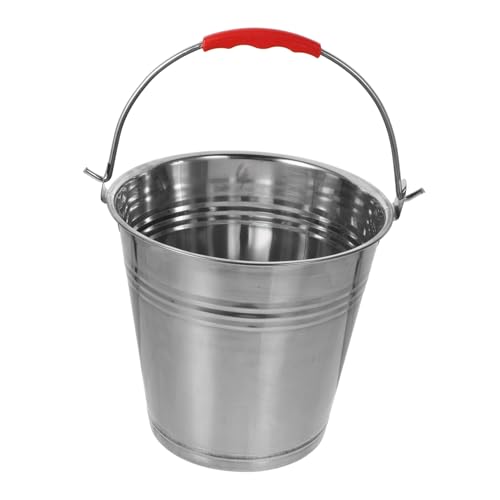 ELAYARD Cubo Metálico para Carbón y Cenizas Barbacoa, Tamaño Compacto 23x18x15 Cm, Resistente al Calor, para Chimeneas y Fogatas, Uso Multifuncional en Exteriores y Cocina