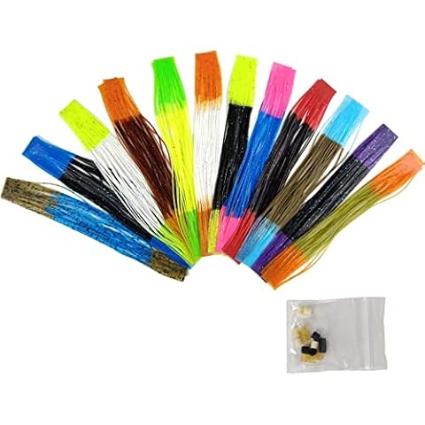 24PCS Fly Tying Silicone Rubber Legs Silicone Skirts Fly Tying Lure Making Fly Tying Supplies Fly Tying Materials 12Colors Cover