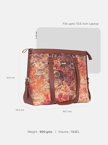 Image of ZOUK Office Bag | Stylish Bags for Office Use | Laptop Bag 15.6 inch | Stylish Tote for Office Use | Purse for Women | Vegan Leather Handbag | Daily & Travel Use |